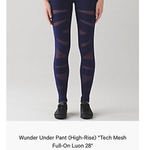 Limited Lululemon Wunder Under Tech Mesh